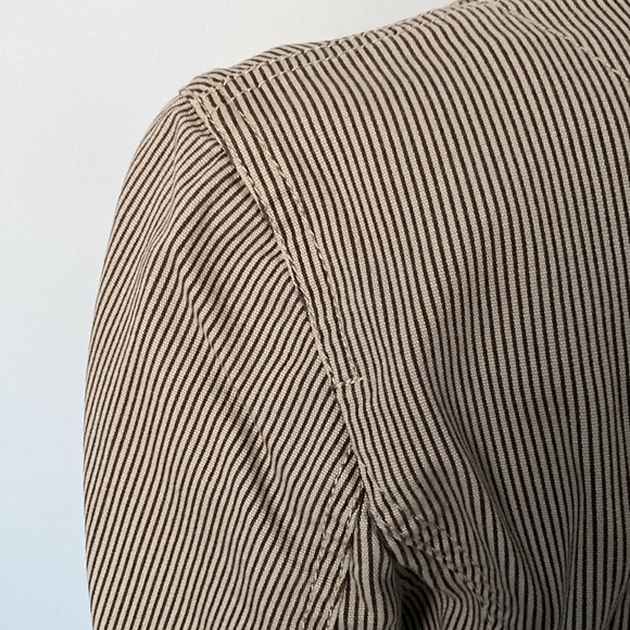 LOFT Ann Taylor Brown Striped Blazer Jacket - Picture 12 of 15